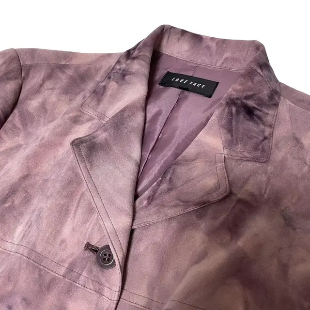 Dark purple pink pattern suede jacket