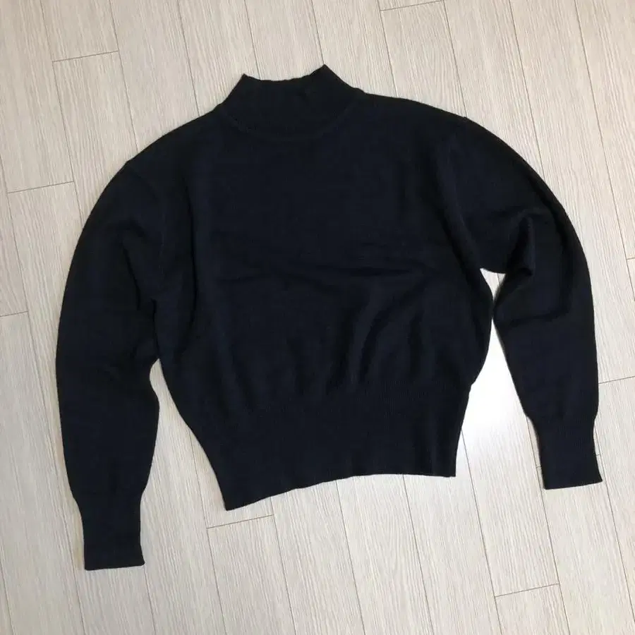 에프터먼데이 rib hem mock neck knit 반목 하프넥 니트