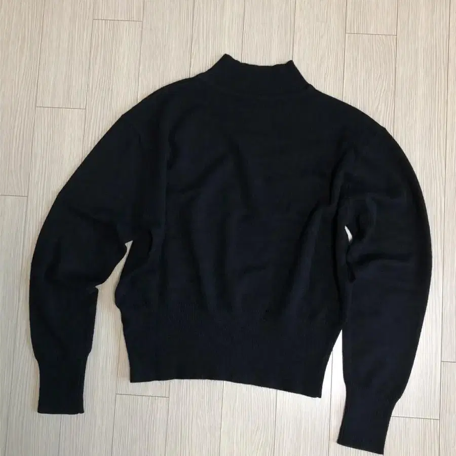 에프터먼데이 rib hem mock neck knit 반목 하프넥 니트