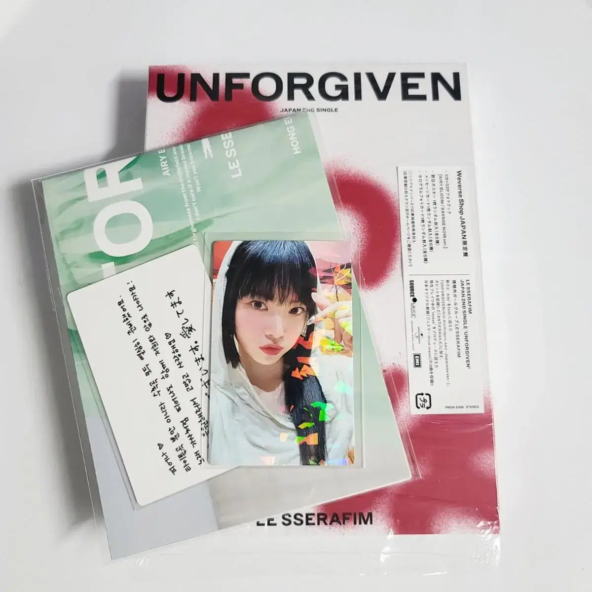 le sserafim hong eunchae Japan Unforgiven Weverse vahn album photocard ld Pieris e.ji