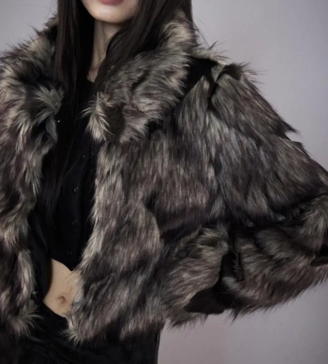 애즈온 퍼자켓 ason DENVER SHORT FUR JACKET