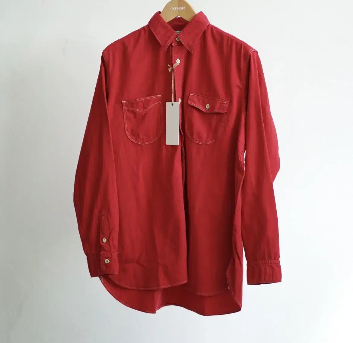 Marty & Sons Cotton Chino Madwork Shirt Red Size 2 New for sale