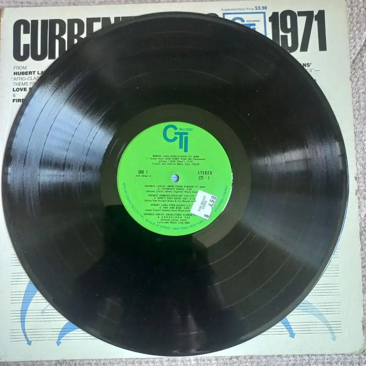 Lp중고 CURRENT CUTS 1971 음반 판매합니다.