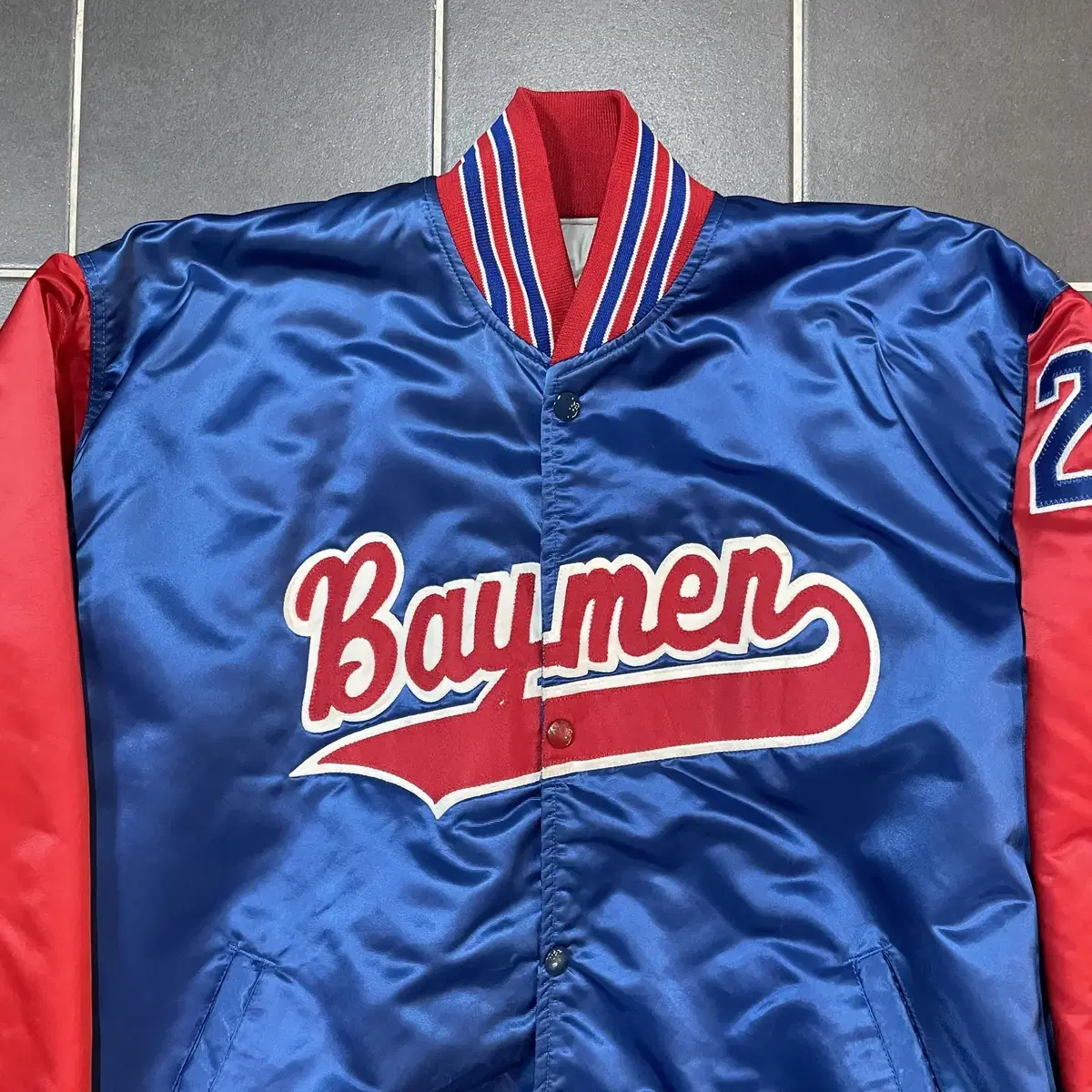 PARK AVENUE Baymen [XL] 새틴 바시티 자켓