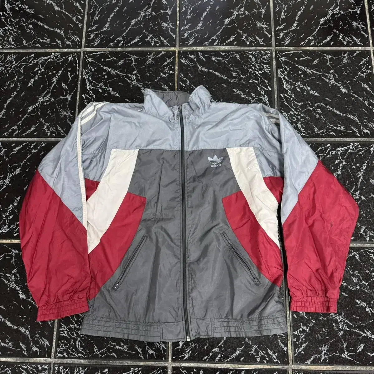 adidas Old School Windbreaker Warmup Jersey Jersey Jacket 100% Cotton