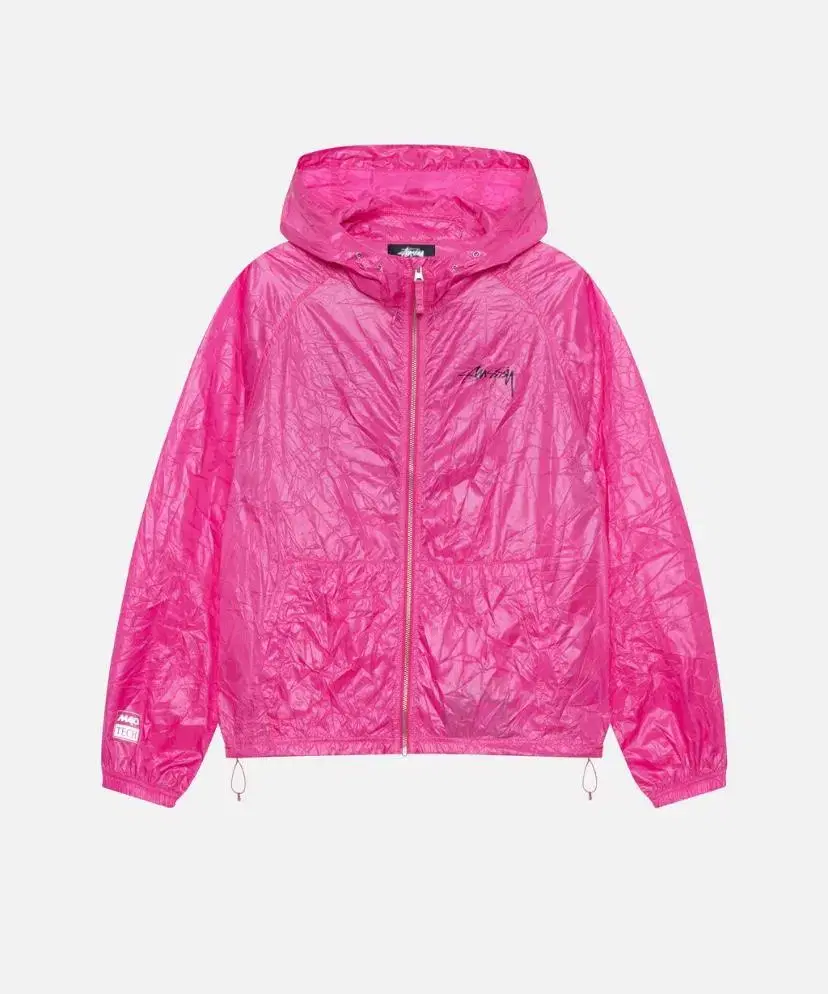 {Stussy Gonghome Genuine New}Stussy Beach Shell Wrinkle Nylon Jacket Magenta