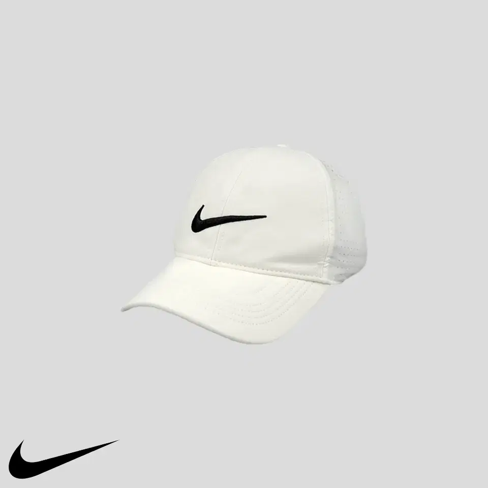 Nike White Black Swoosh Legacy 91 Dry Fit Performance Ballcap Baseball Cap FR