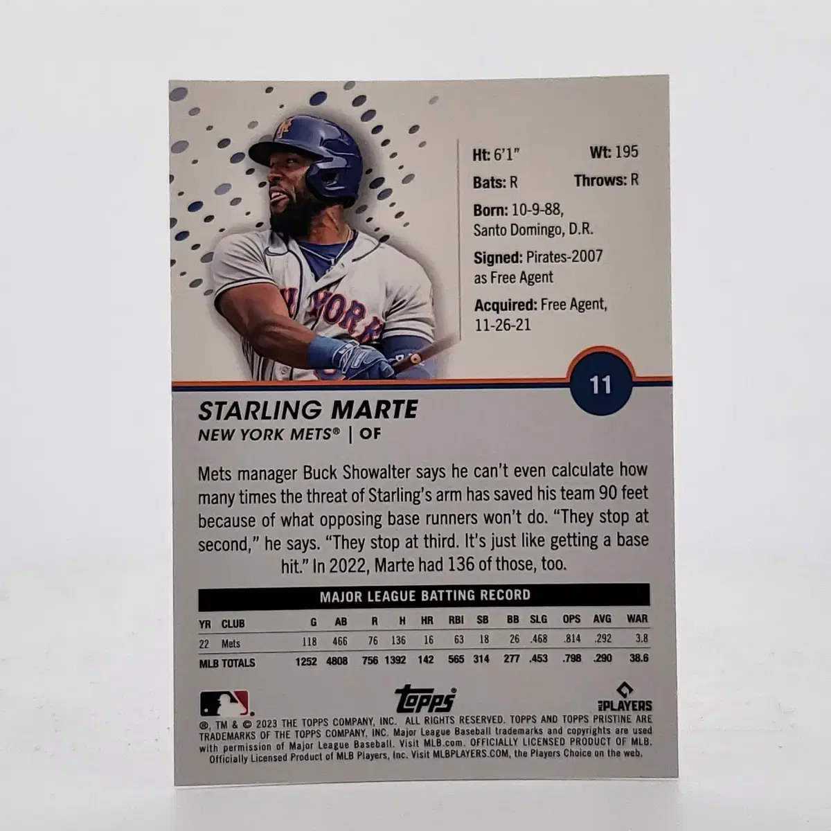 뉴욕 메츠 스털링 마르테 (STARLING MARTE) 2023 TOPP