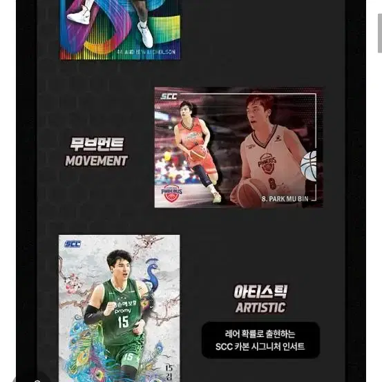 KBL 카본 KCC 알리제존슨 카드구합니다