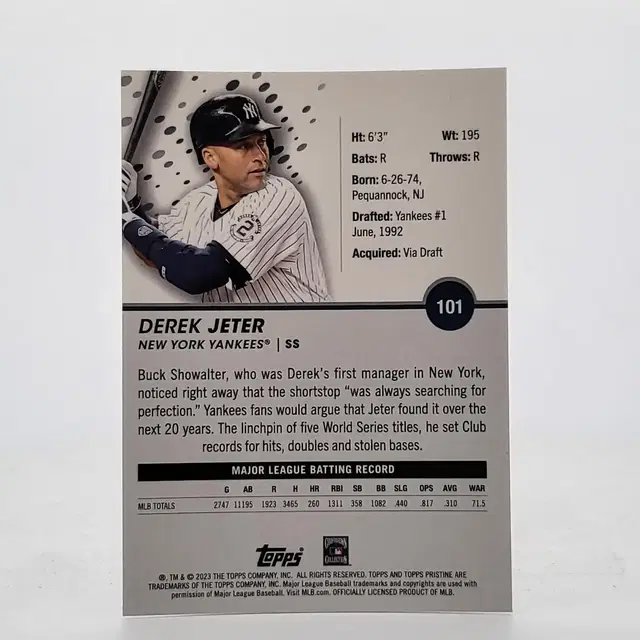 뉴욕 양키스 레전드 데릭 지터 (DEREK JETER) 2023 TOPP