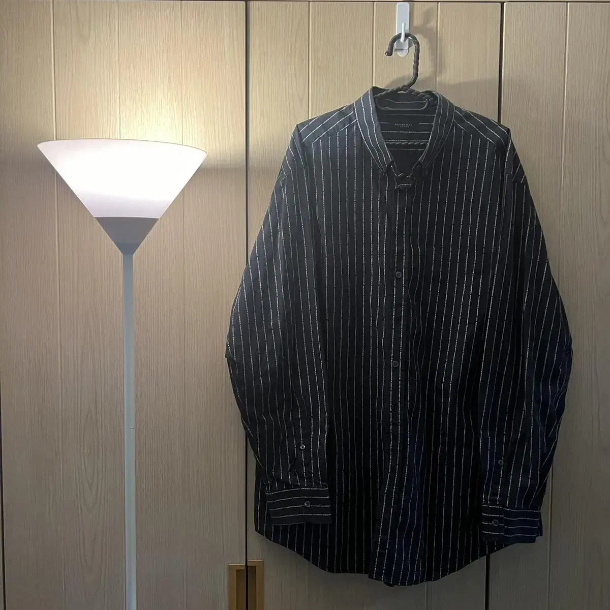 Burberry Logo Brand Name Stripe Overfit Shirt