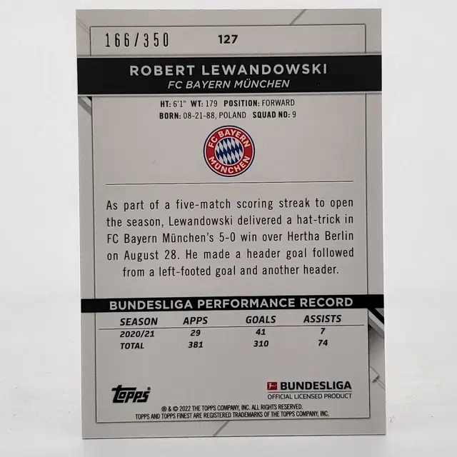 바르셀로나 레반도프스키 (Robert Lewandowski) /350한정