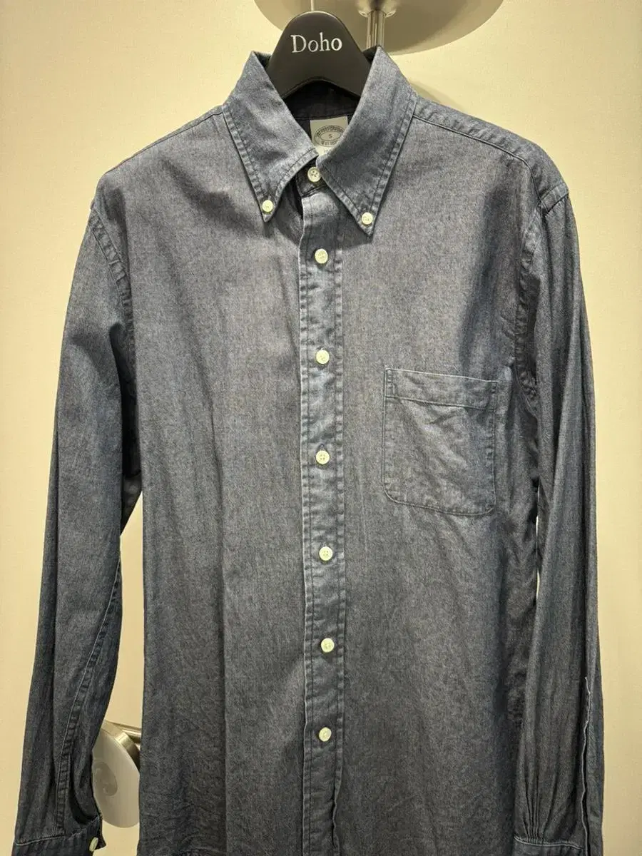 Brooks Brothers Linen Denim Shirt Button Down Size S