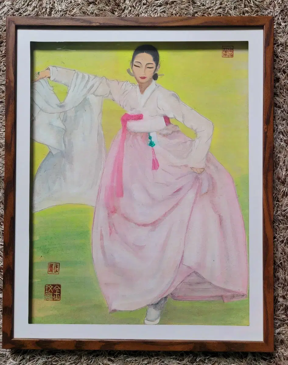 미인도 살풀이 춤사위 민화 그림 액자