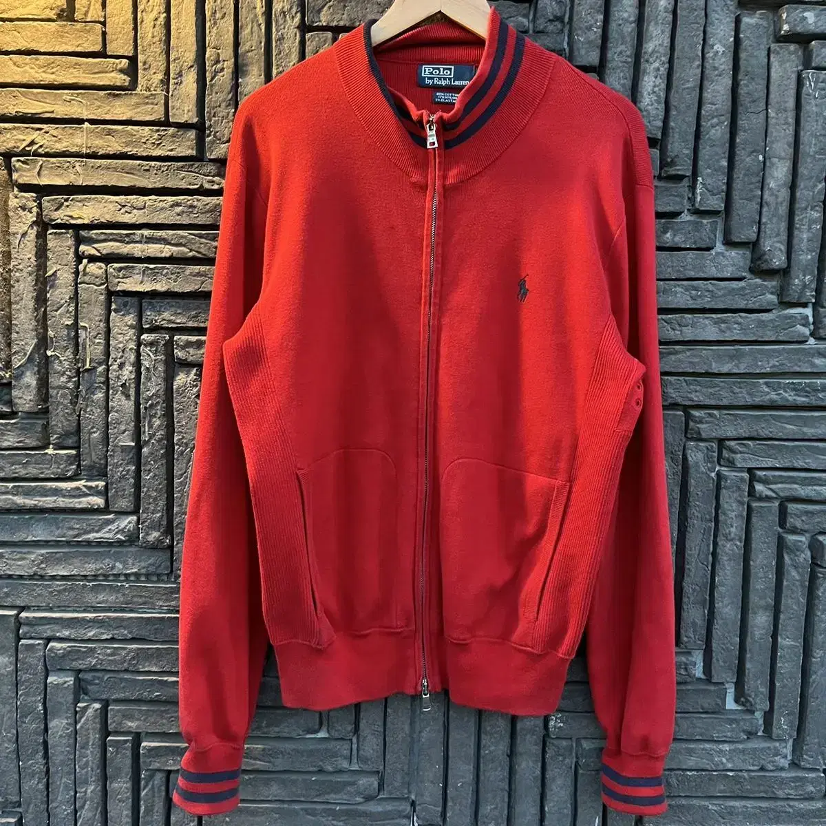 Polo Knit Zip-up Jacket XL