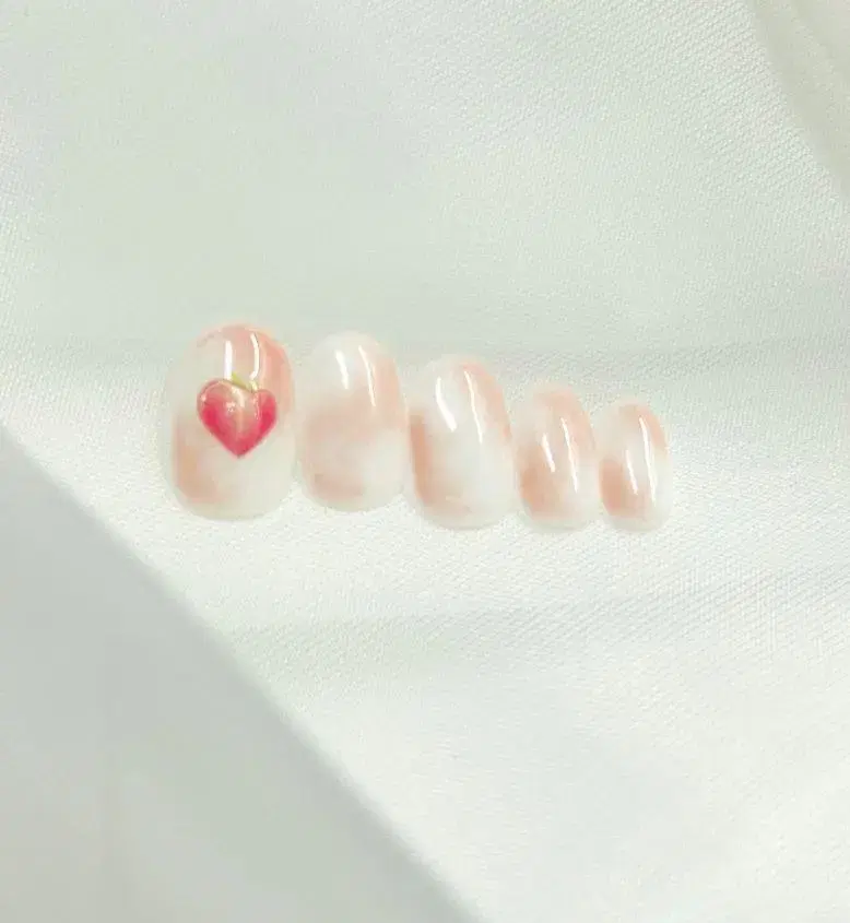 Peach Coloring Homemade Nail Tips