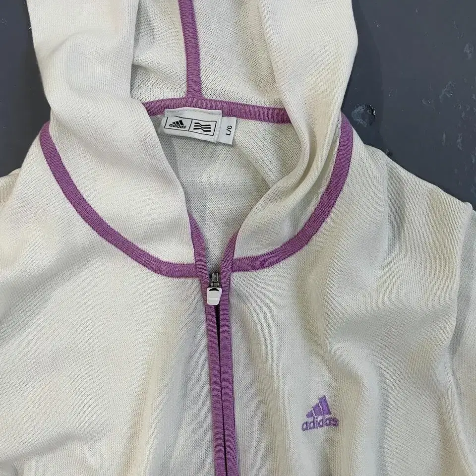 adidas knit zip up 아디다스 아이보리 니트집업