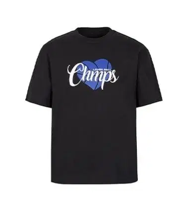 CHMPS Bonchamps Rubber Logo Short Sleeve T-Shirt Black