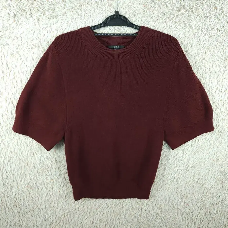 [YeoS] COS Brown Mahon Vahn Short Sleeve Knit [Y42-007]/Lady Blue