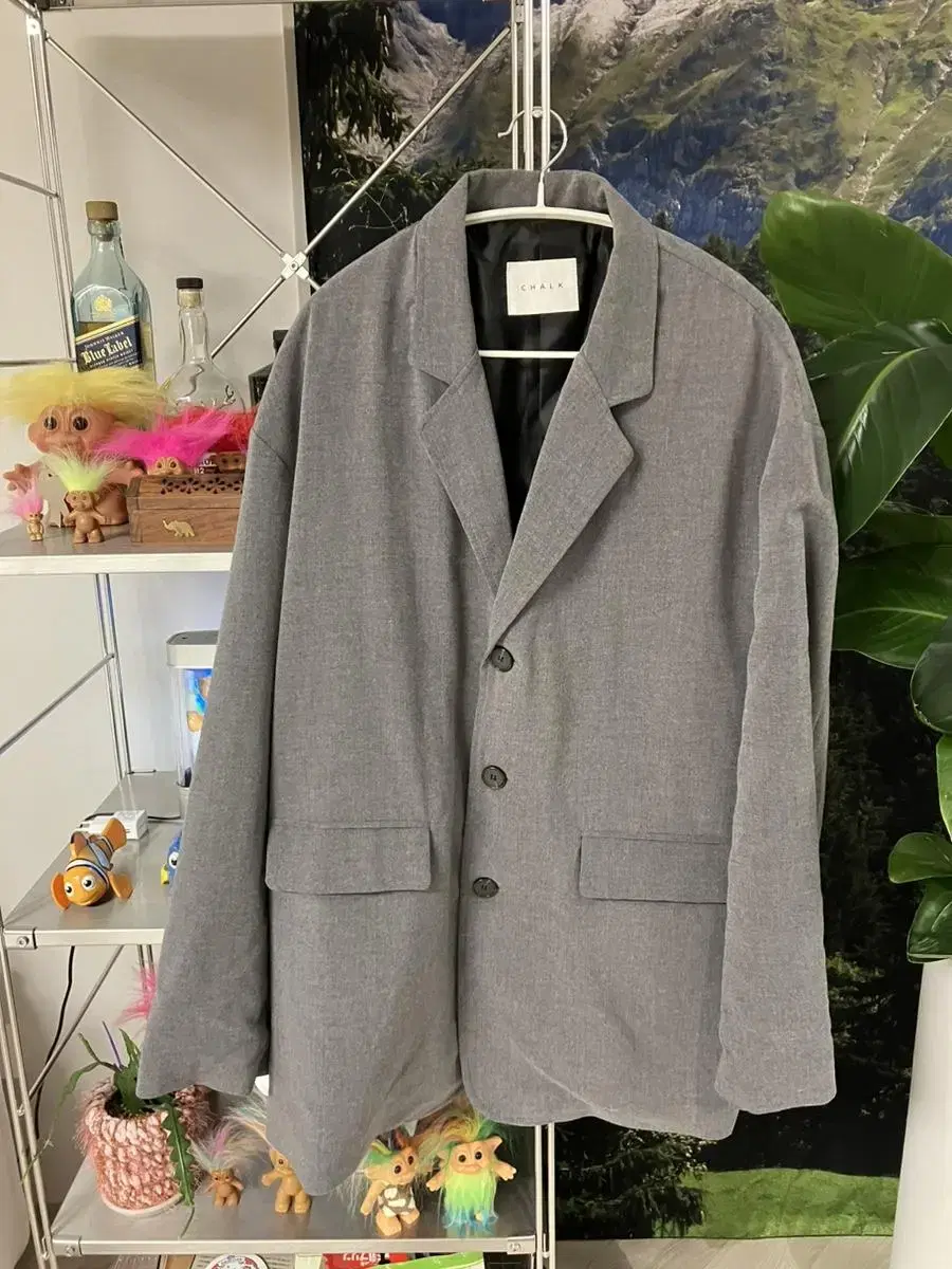 LOUISE 3-button gray blazer