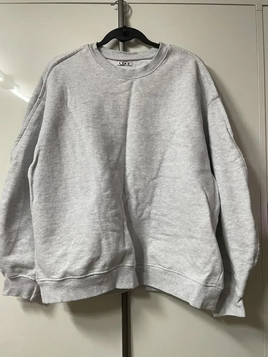 [Coor] Overfit Balloon Sweatshirt M (Light Gray)