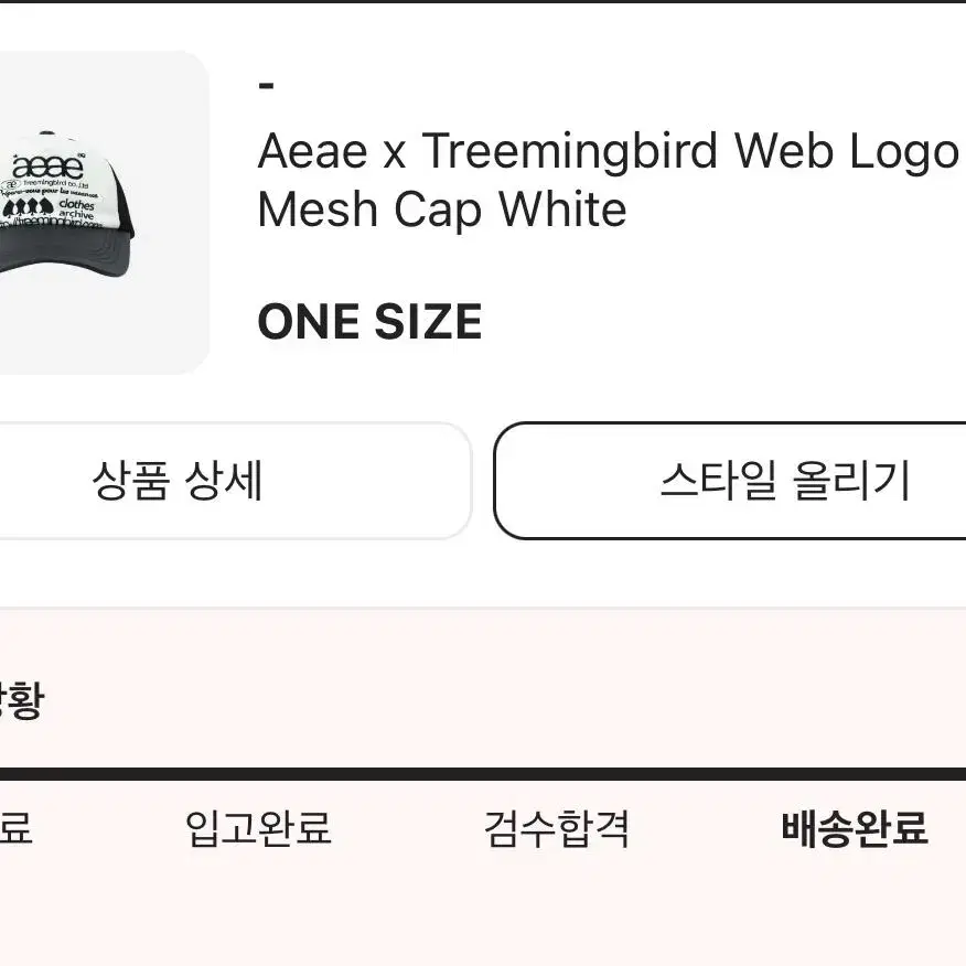 Aeae x 트리밍버드 웹 로고 매쉬 캡 화이트