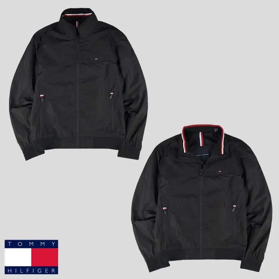 Tommy Hilfiger Black Tommy Cookie Patch Innermesh Casual Windbreaker M