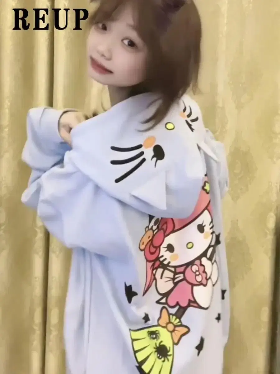 Hello kitty 후드티 코트(2색깔)