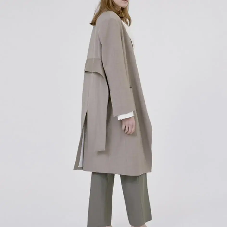 렉토 BELTED TAILORED COAT (BEIGE)