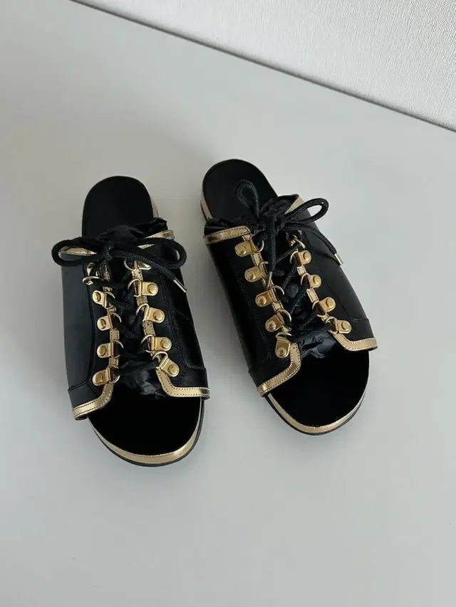 Balmain lace up sandals 발망 슬리퍼