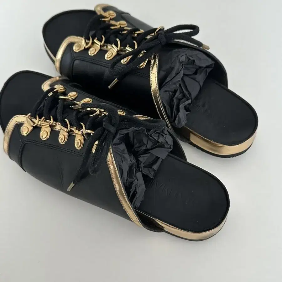 Balmain lace up sandals 발망 슬리퍼