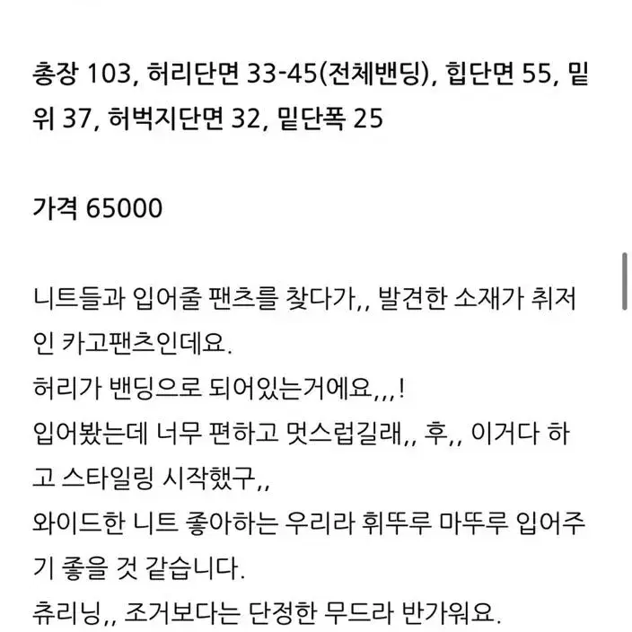 조이드비비에 밴딩 카고 팬츠 카키