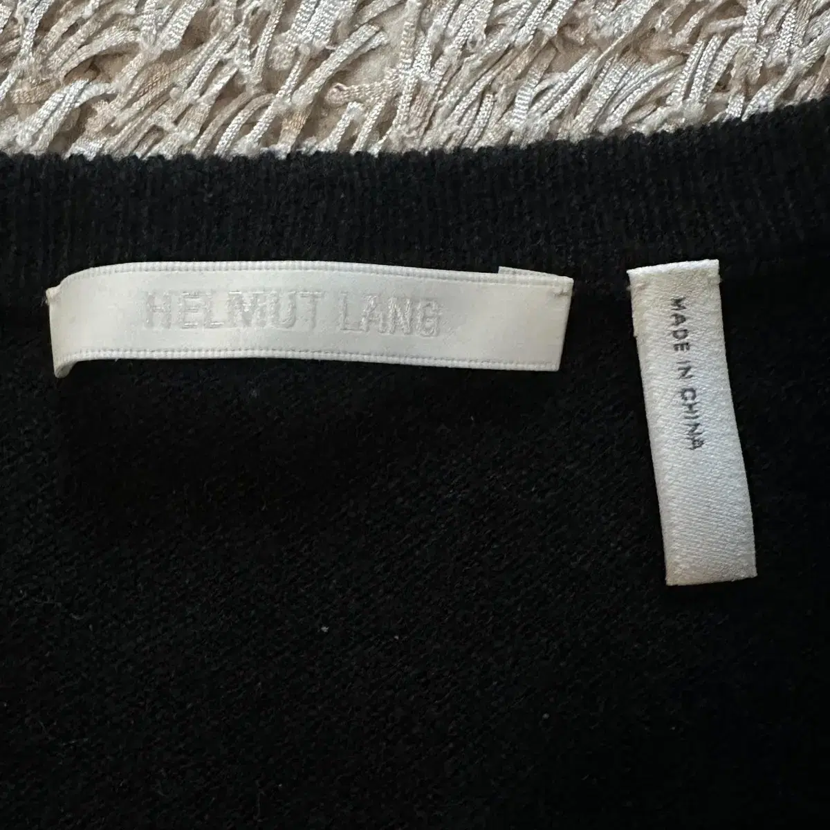 [XL] 헬무트랭 Helmut Lang Cozy Logo 캐시미어 니트