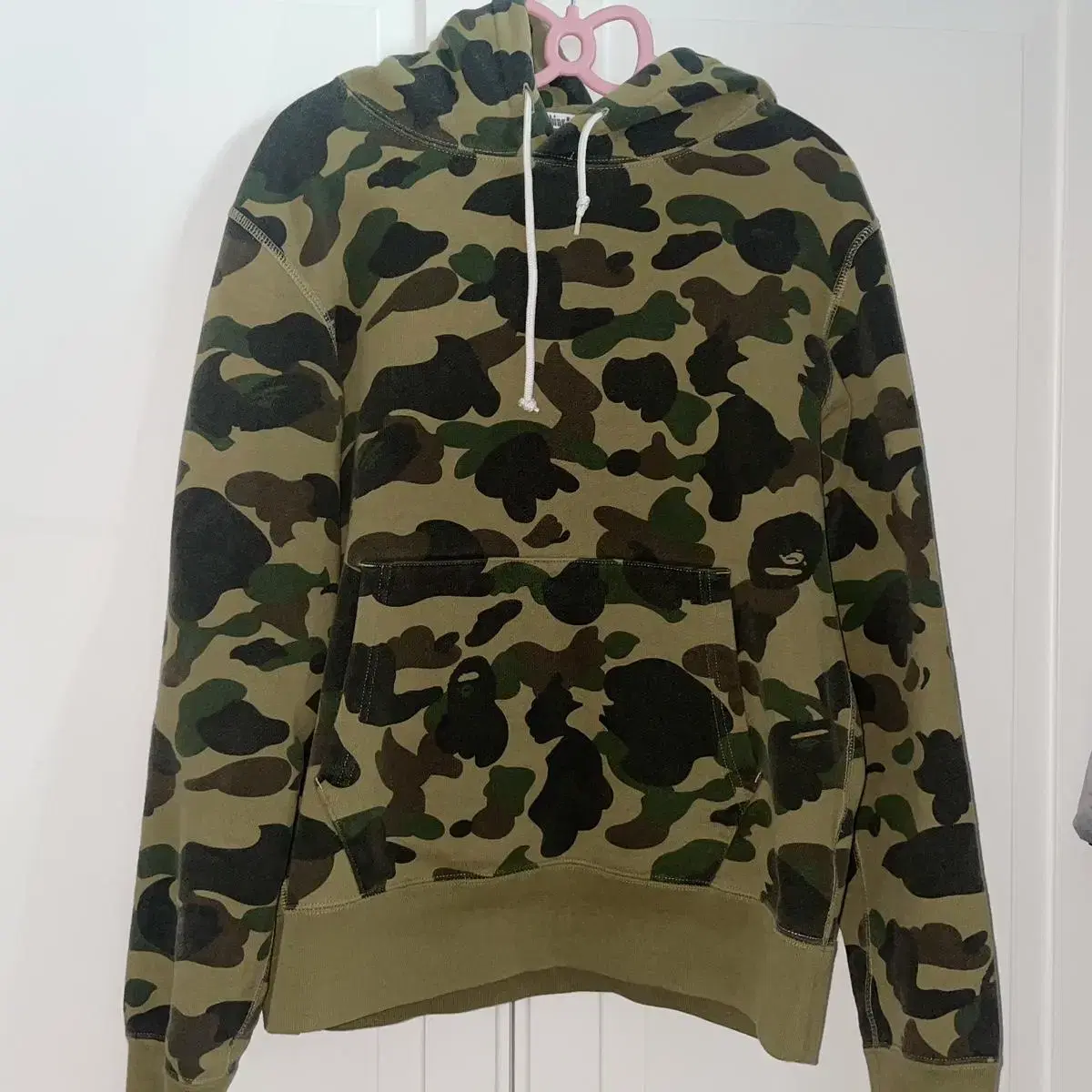 Rush Discount) BAPE Vape Ape Green Military Camo Saru Hoodie Vintage