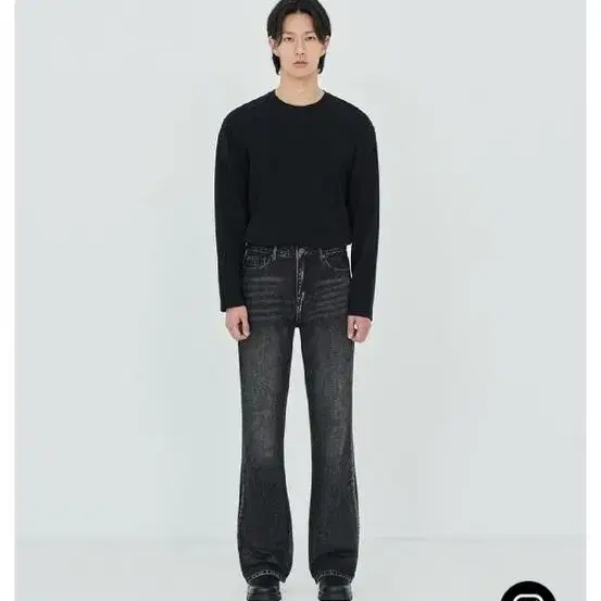 페이탈리즘 black crude semi flare fit 46사이즈