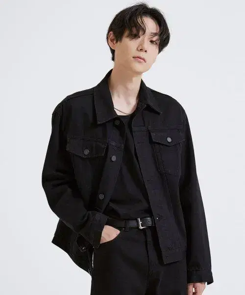 [Canstylist X Flack] Jacket K49 Black Rinsed M