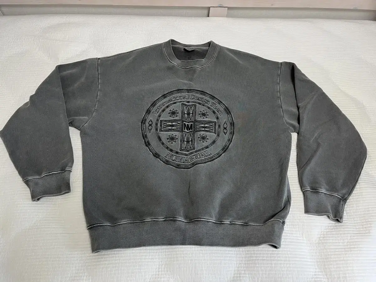 노매뉴얼 EBM SWEATSHIRT 차콜 L