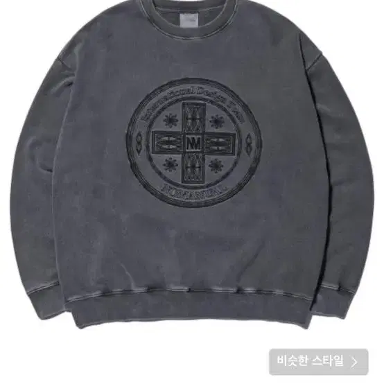 노매뉴얼 EBM SWEATSHIRT 차콜 L