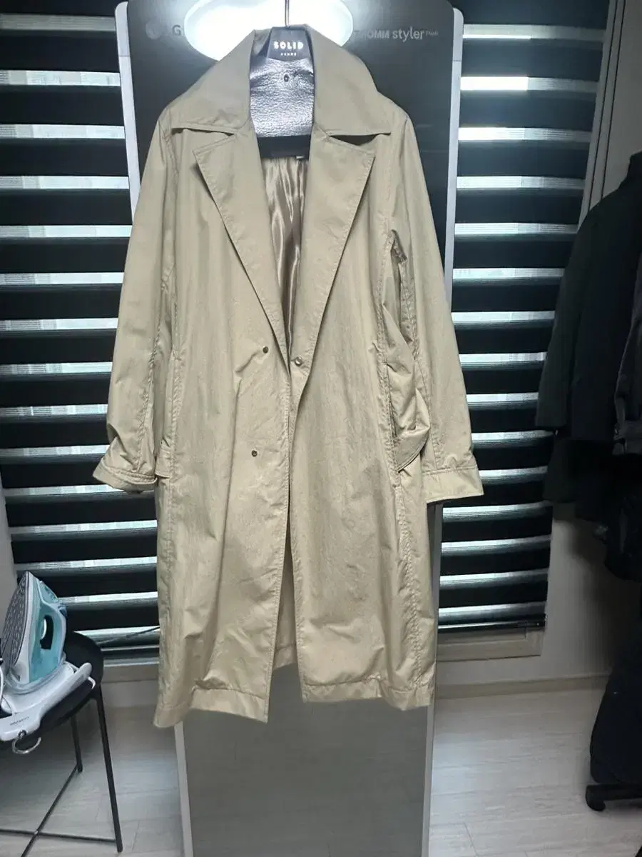 (new)Solid homme trench coat semi overcoat size 48 (100-105)