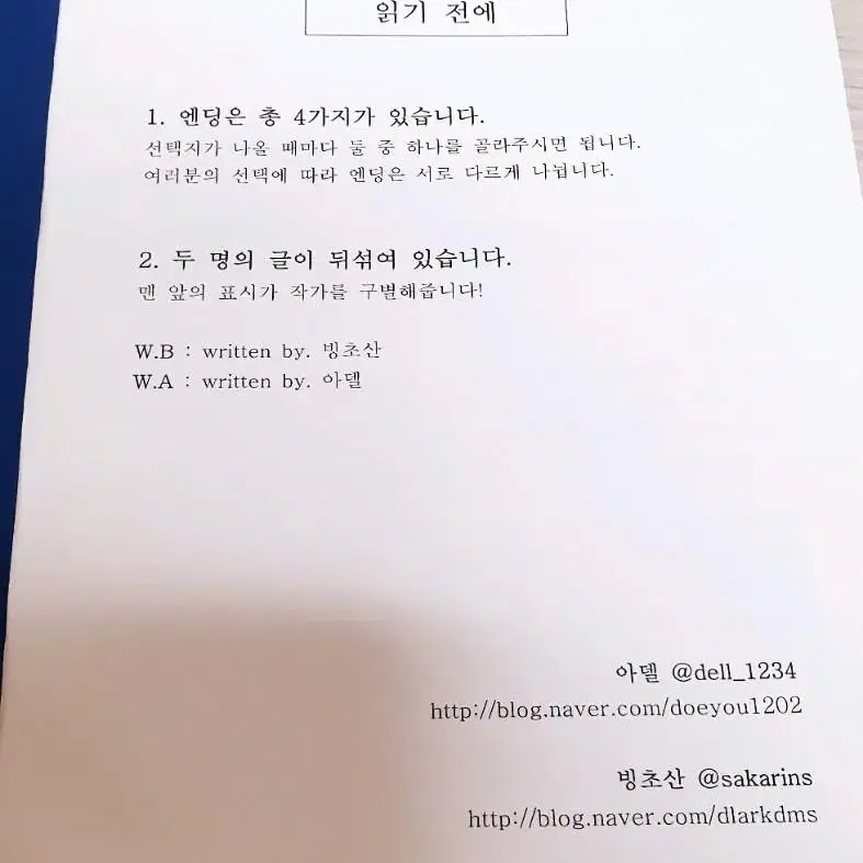 이슬비가 내리는 숲 소설 회지