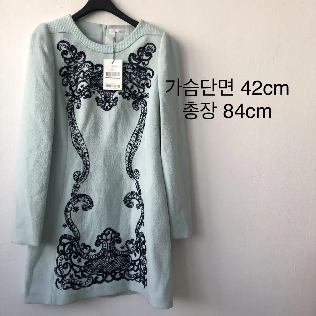 LINE LINE Antique luxury mint embroidery ONEPIECE (New clothes) Wedding guest look