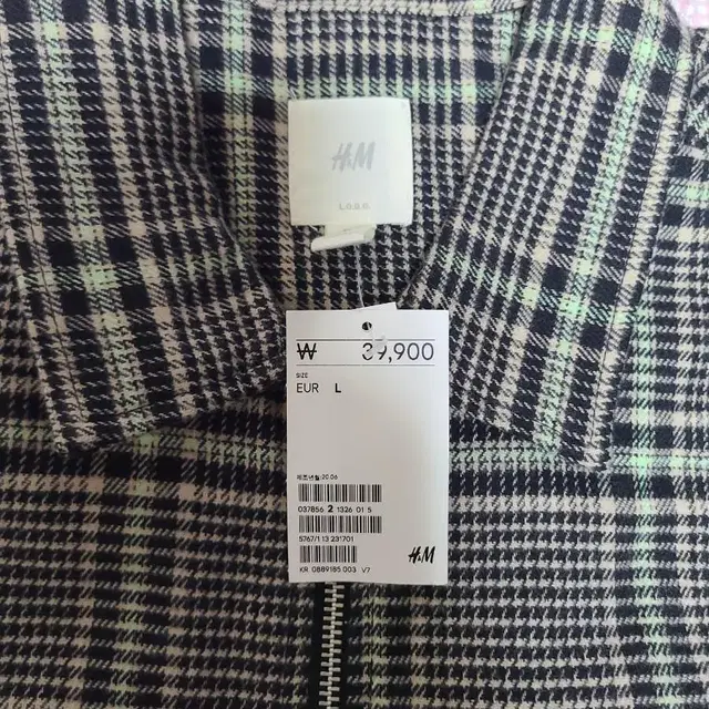 H&m 플란넬 집업 셔츠 자켓 새상품