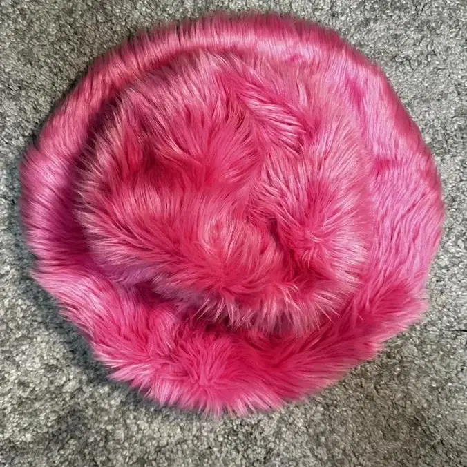 Q millinery pink fur buckethat