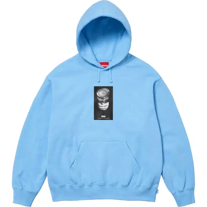 Genuine S,M Supreme Soup Can Hooded Sweatshirt Light BlooSS24