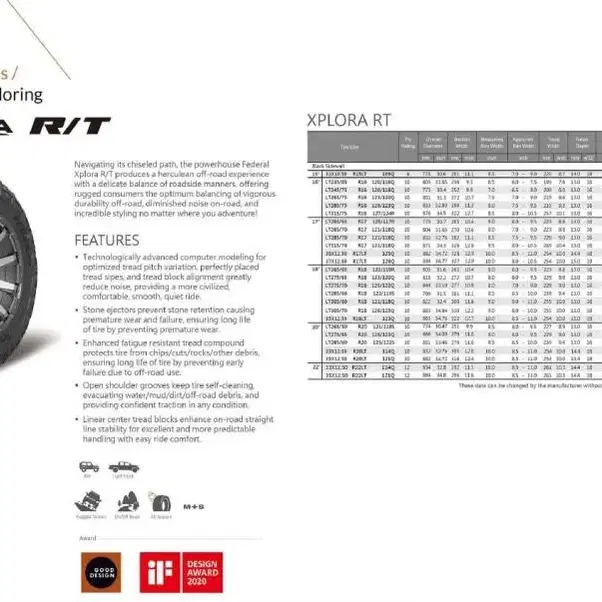 패더럴 Federal All-New Xplora R/T 타이어