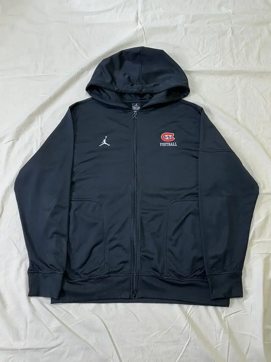 Jordan Football Black Hoodie Zip Up