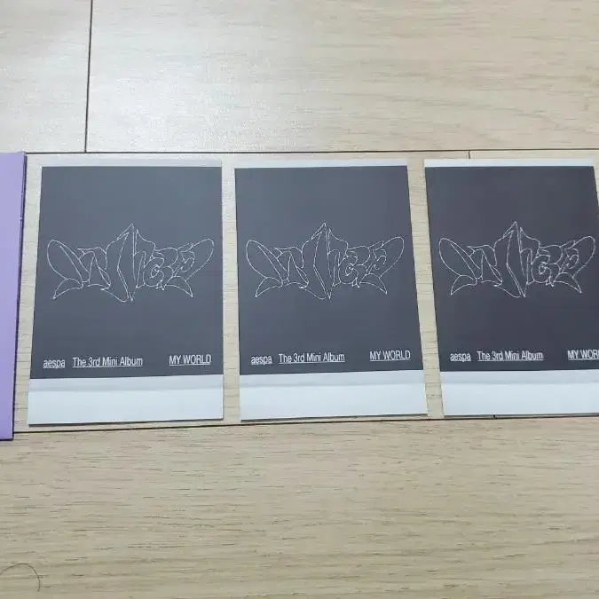 에스파 MY WORLD Zine ver 폴라로이드 카드 세트(하자 없음)