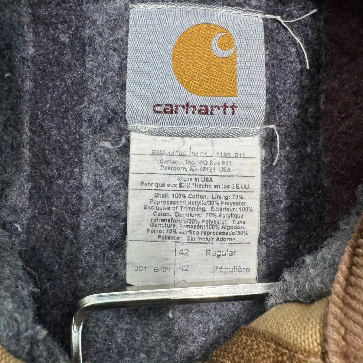 CARHARTT 칼하트 디트로이트 자켓 J01 BRN