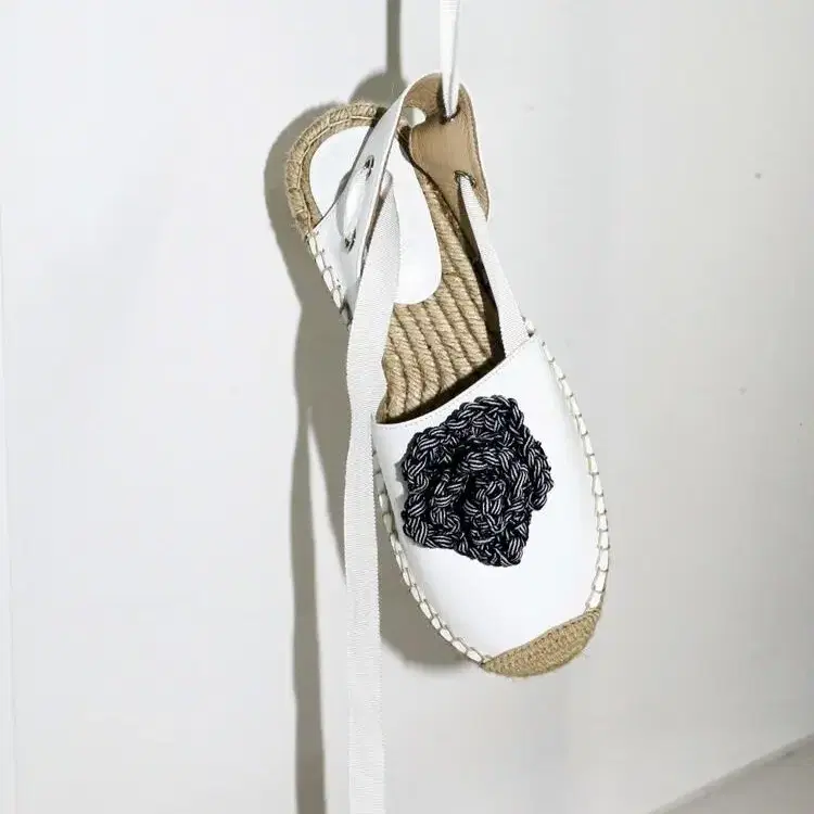 크로쉐안트 CROCHEANT Flower espadrilles white