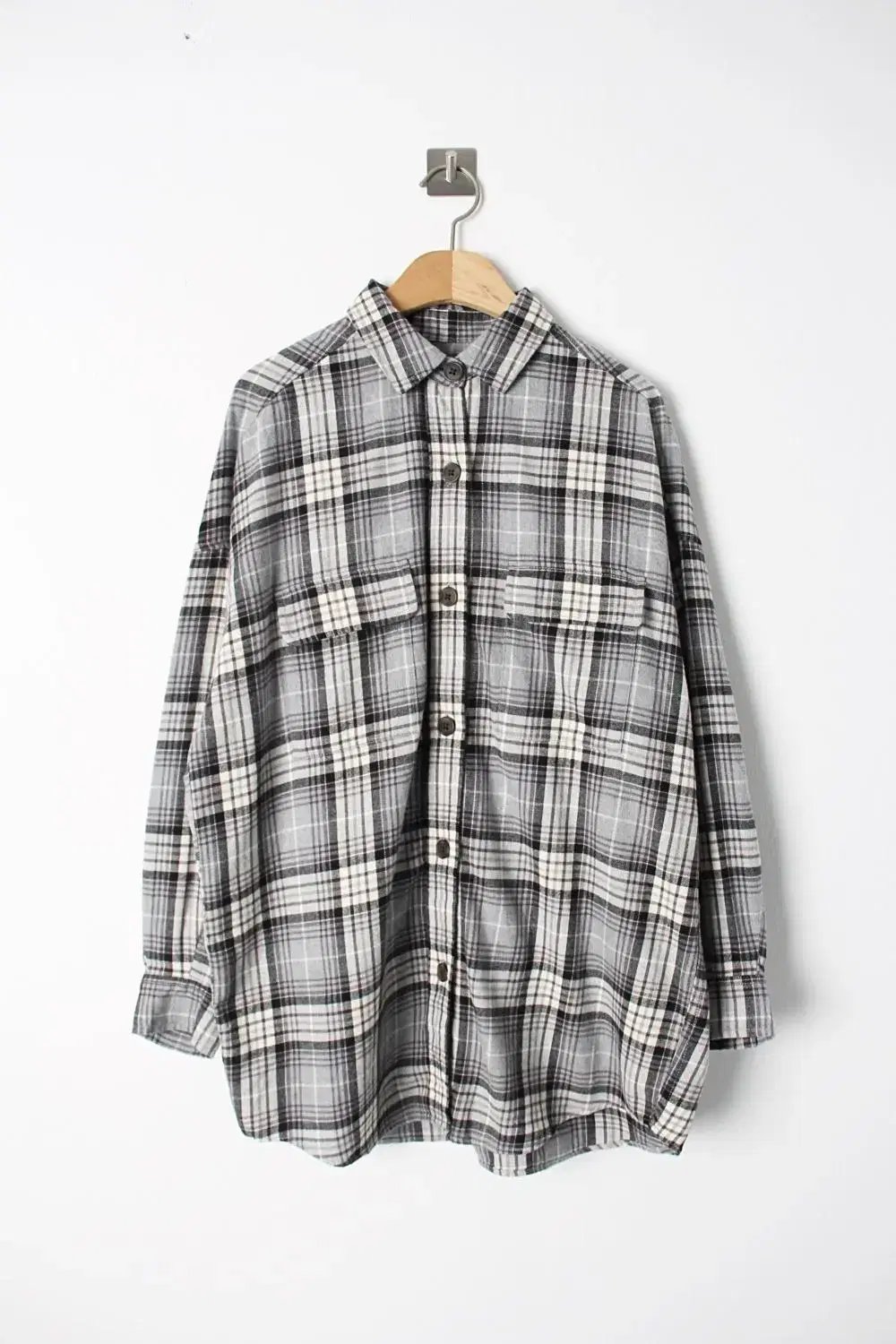 Jiu Overfit Check Shirt [WOMAN FREE].